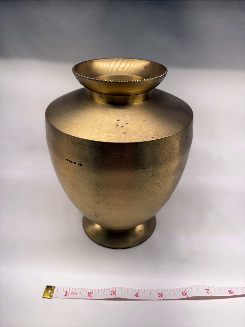 Brass-Tone Decorative Vase - Gold Finish